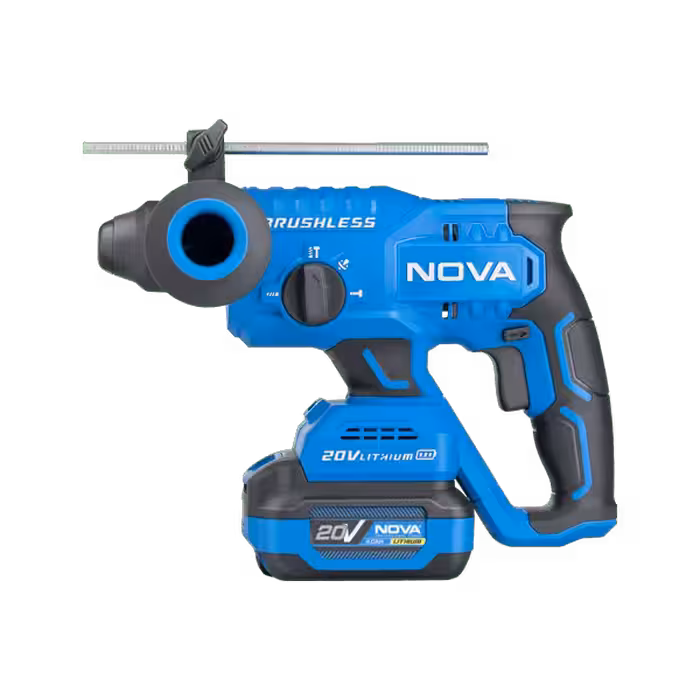 دریل بتن کن شارژی 20 ولت براشلس 2/2 ژول نووا مدل 7733