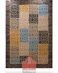 گلیم فرش ماشینی ساوین کد 4044 طوسی