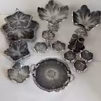 سرویس ظروف پذیرایی 6نفره رزینی جهیزیه عروس طرح مدرن