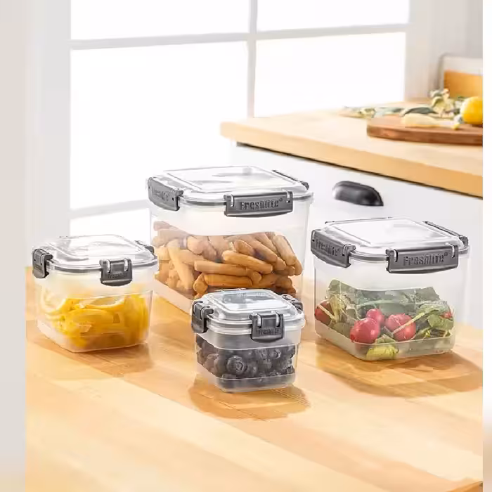 ست بانکه مربعی کوتاه ضدنشتی فرش لایف ترکیه 4 سایز مدل Classy کد D-44804