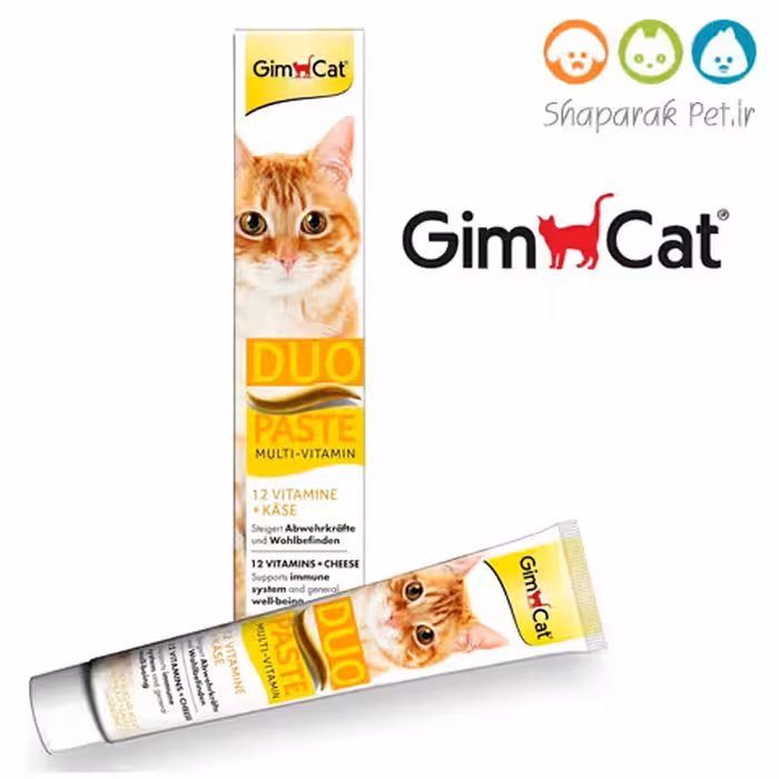 خمیر مولتی ویتامین گربه جیم کت – پنیر با 12 ویتامین
