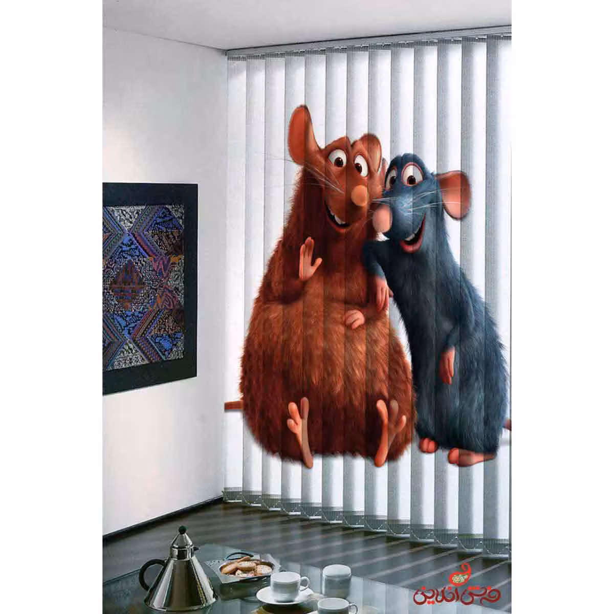 پرده لوردراپه تصویری کودک طرح موش سرآشپز کد 772