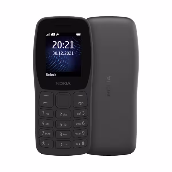 گوشی موبایل Nokia مدل 2022-105 دو سیم کارت – ذغالی – اصلی (وی دوسل-FA)-کد3357
