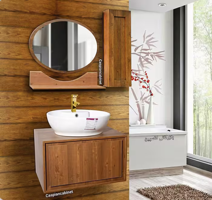 روشویی کابینت دار ژوپیتر چوب60 سانت