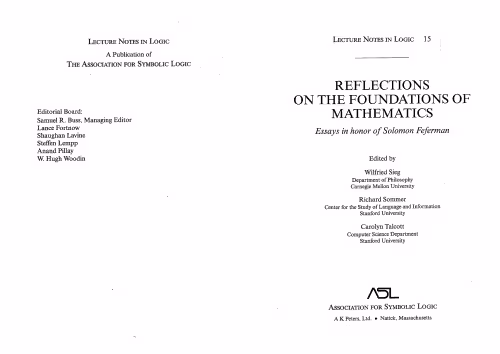 خرید و دانلود نسخه کامل کتاب Reflections on the Foundations of Mathematics: Essays in Honor of Solomon Feferman
