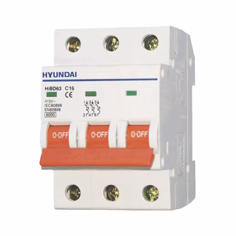 فیوز مینیاتوری سه فاز 16 آمپر هیوندای مدل C16