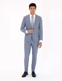 کت و شلوار مردانه آبی تیره پیرکاردین - فروشگاه لباس شهرمون