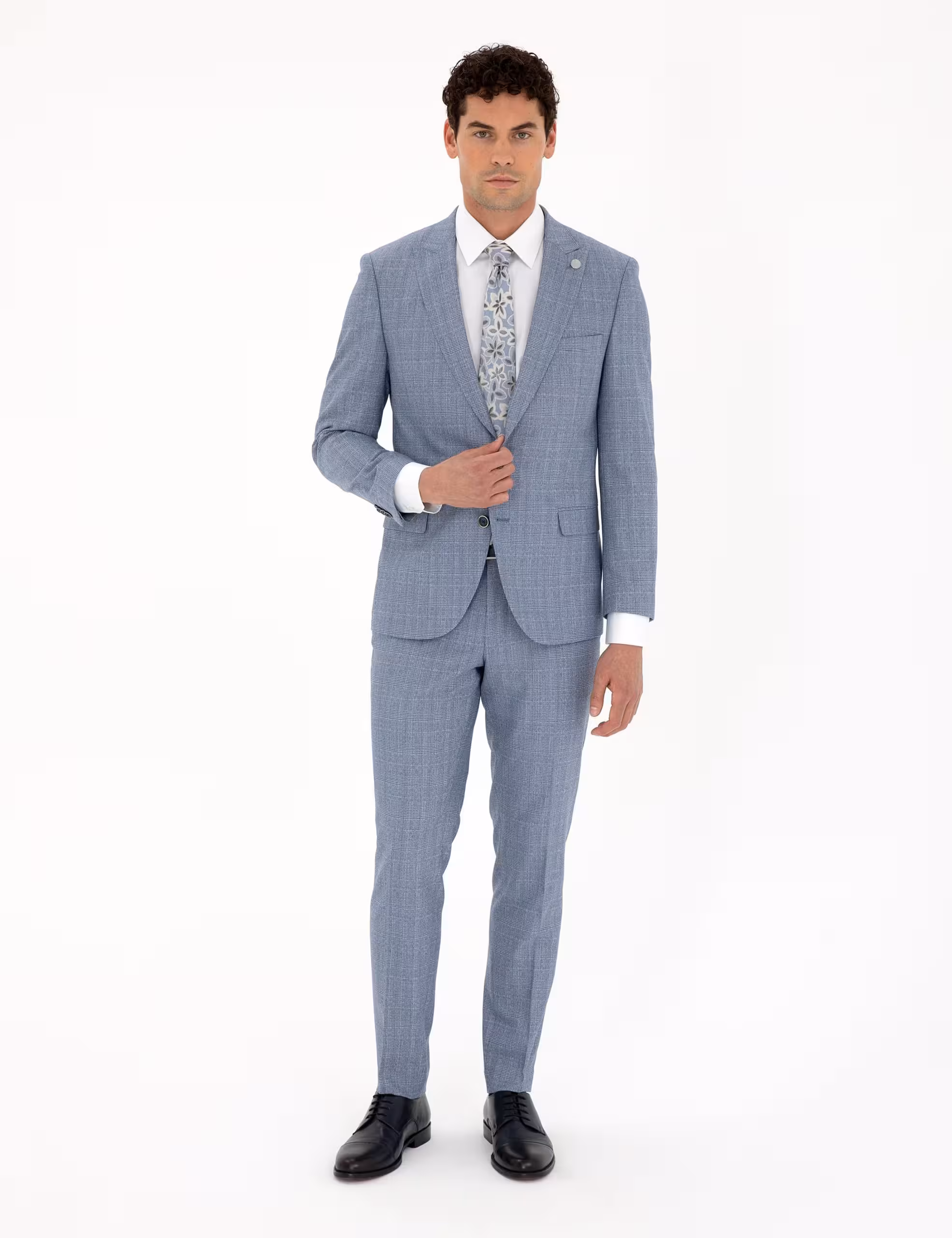 کت و شلوار مردانه آبی تیره پیرکاردین - فروشگاه لباس شهرمون