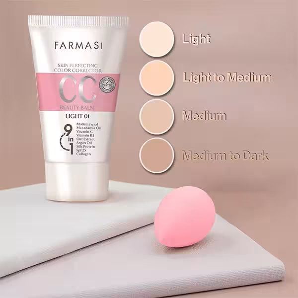 کرم سی سی فارماسی اصل مناسب انواع پوست 50 میل farmasi cc cream