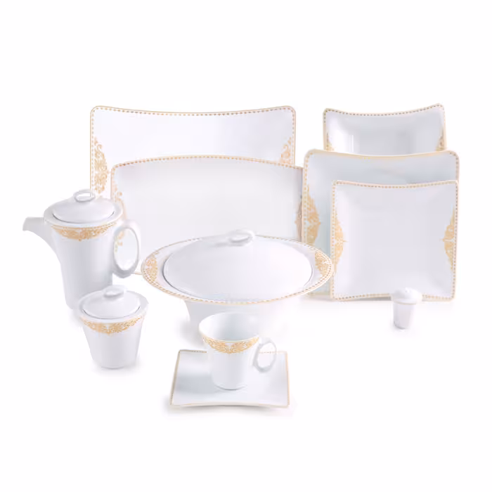 سرویس 90 پارچه 12 نفره طرح مهرگان طلایی