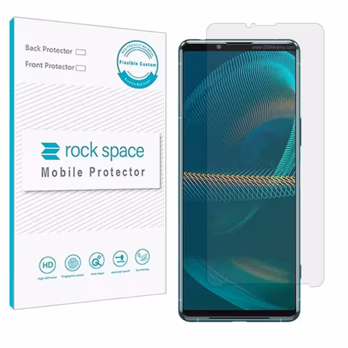 گلس نانو هیدروژل شفاف و ضد ضربه گوشی سونی Xperia 5 III برند راک اسپیس    