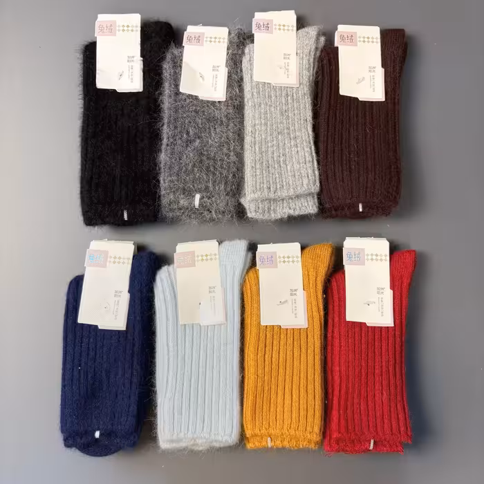 جوراب ساقدار پشمی موهر کبریتی ریز