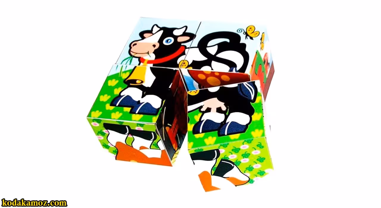 پازل مکعبی پنجره ای گلدونه