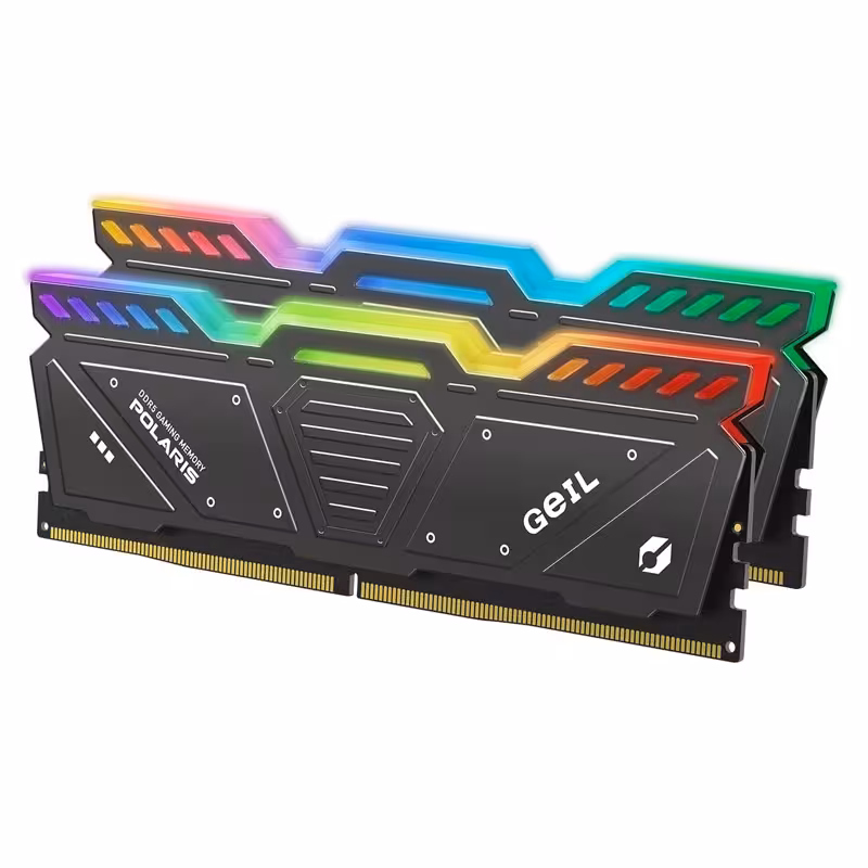 رم کامپیوتر DDR5 دو کاناله 4800 مگاهرتز CL40 گیل مدل Polaris RGB با ظرفیت 32 گیگابایت