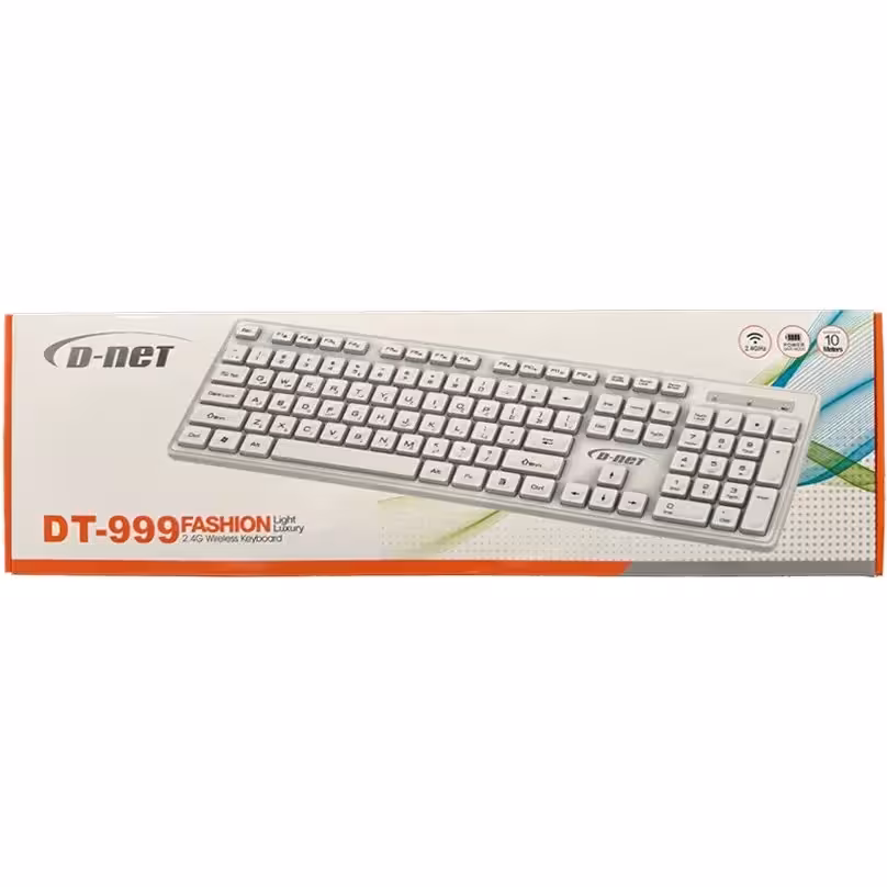کیبورد بی سیم سفید DNET DT999