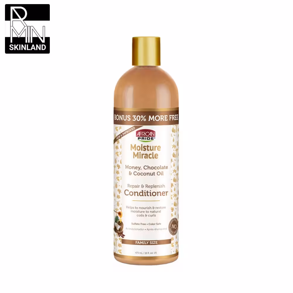 نرم کننده مو آفریکن پراید مدل Miracle Honey, Chocolate & Coconut Oil حجم 475ml