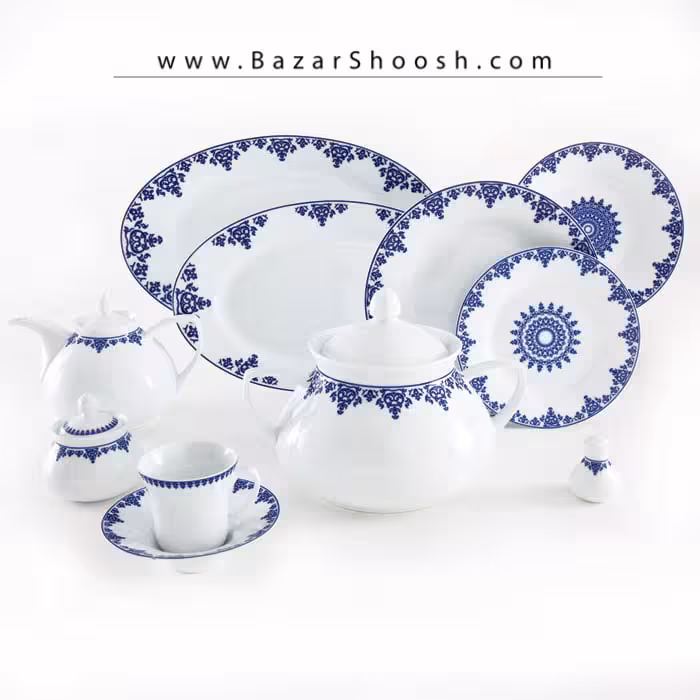 سرویس غذا خوری سمرقند 12 نفره چینی زرین سری شهرزاد درجه عالی