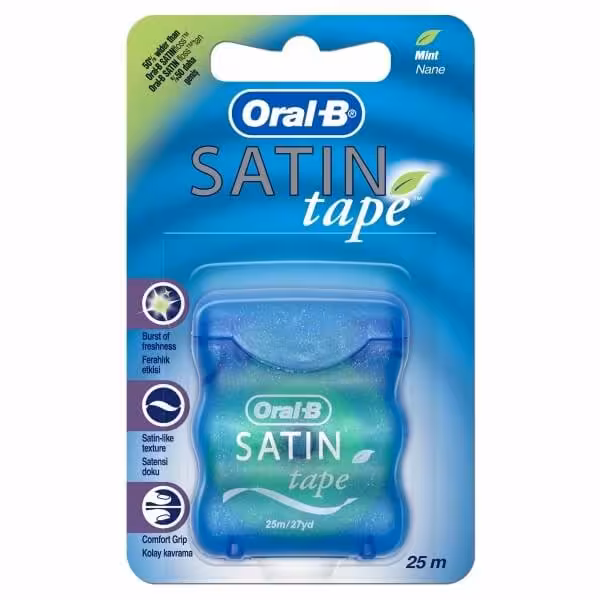 نخ دندان اورال بی Oral B مدل ساتین SATIN Tape نعنایی