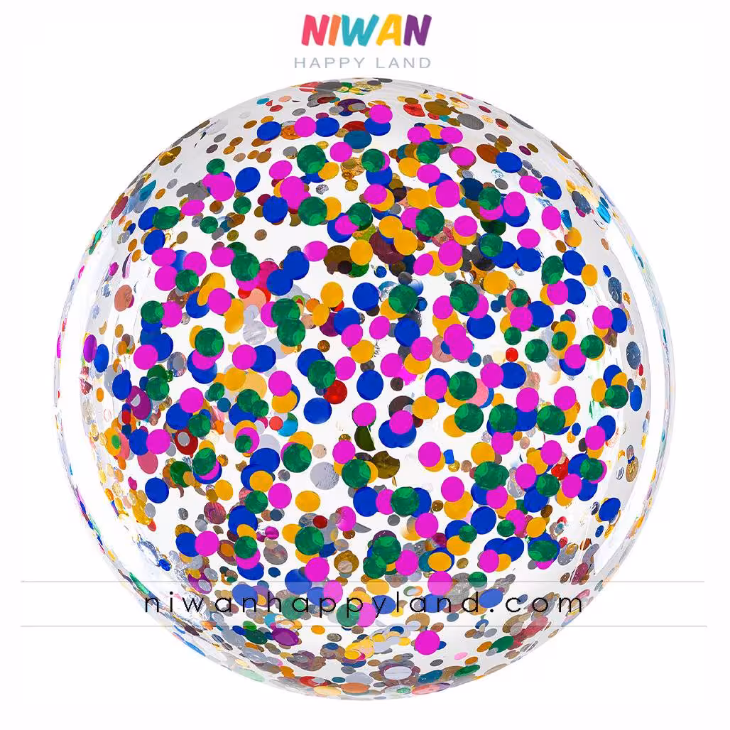 بادکنک بوبو بالن پولکی رنگی