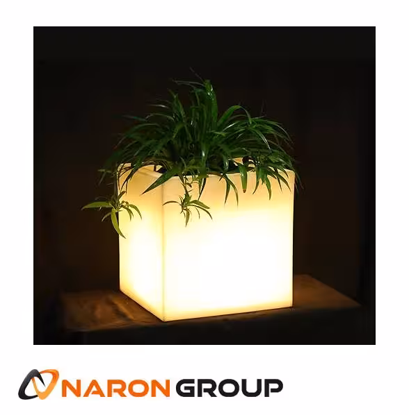 گلدان نورانی مکعب