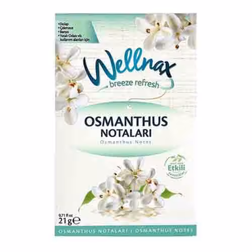 خوشبو کننده و ضد بید کمد ولناکس اصل مناسب کمد لباس، کفش، حوله و رخت خواب Wellnax – OSMANTHUS NOTALARI با رایحه گل عثمانتهوس