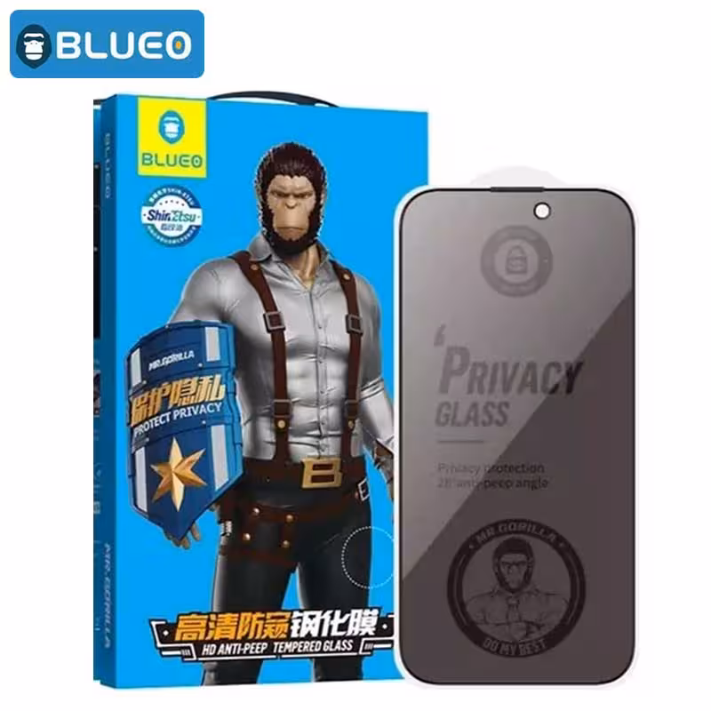 گلس حریم شخصی آیفون 15 پرو مکس Glass Full Blueo Privacy Anti-PEEP Apple iPhone 15 Pro Max