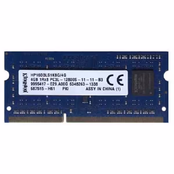 رم لپ تاپ DDR3L تک کاناله 1600 مگاهرتز CL11 کینگستون مدل HP-16D3LS1KFG-PC3L 12800S ظرفیت 4 گیگابایت | کالا مکس