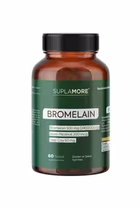 قرص بروملین 500 میلی گرم و کروم پیکولینات چای سبز Suplamore