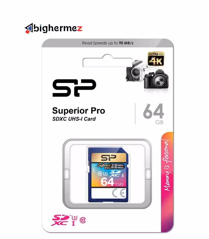 کارت حافظه SDHC سیلیکون پاور مدل Superior Pro به ظرفیت 64 گیگ
