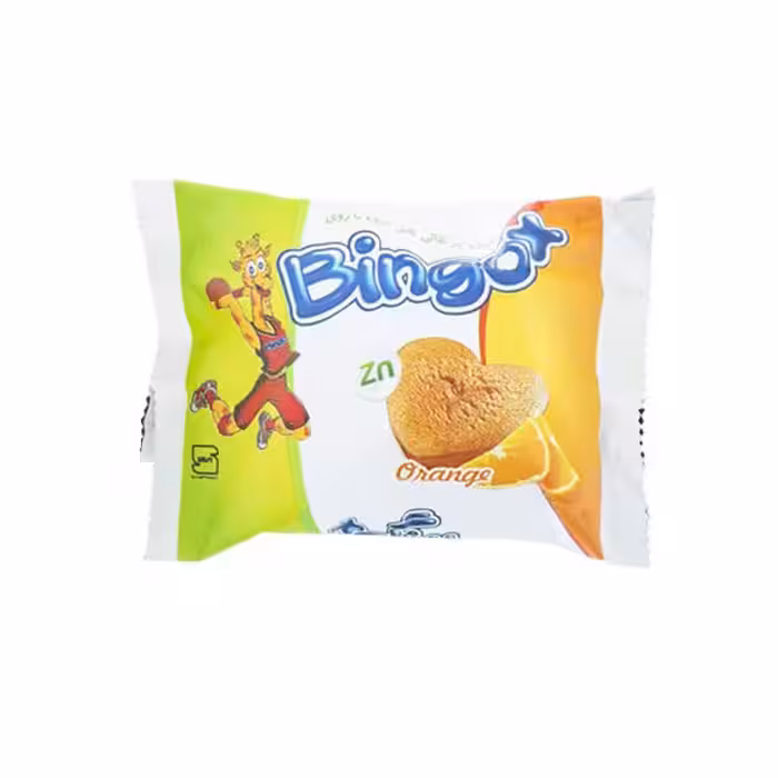 کیک قلبی پرتقالی بینگو 30 گرمی
