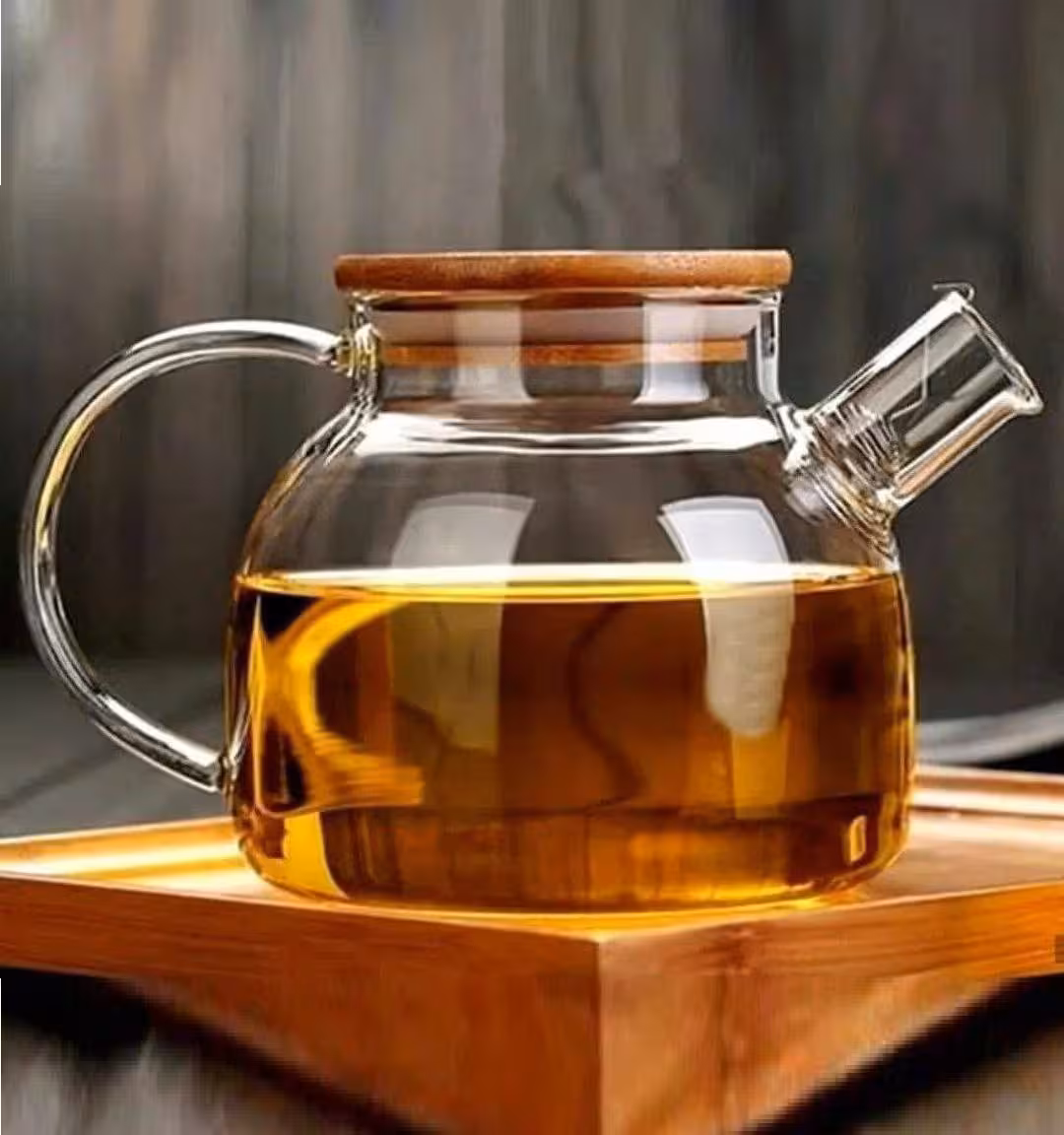 قوری پیرکس درب بامبو