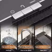 سینک ظرفشویی استیل توکار مدل پیانویی 3كليد