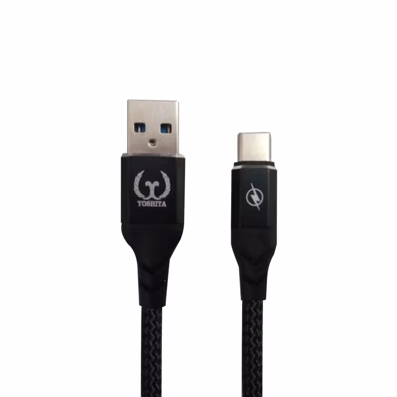 کابل شارژ Type-C یوشیتا 5 آمپر طول 20 سانتی متر