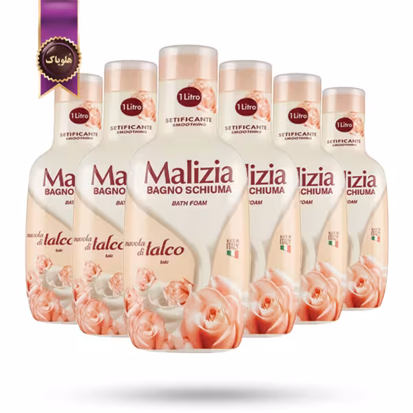 شامپو بدن مالیزیا Malizia مدل ابر پودر تالک talcum powder cloud حجم 1000 میلی لیتر   (اورجینال)