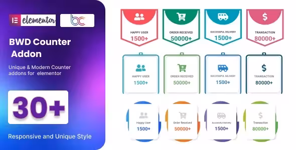 دانلود افزونه BWD Counter addon برای المنتور