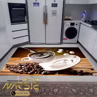 فرشینه آشپزخانه طرح فنجان قهوه کد 7011 - فرشینه نارسیس