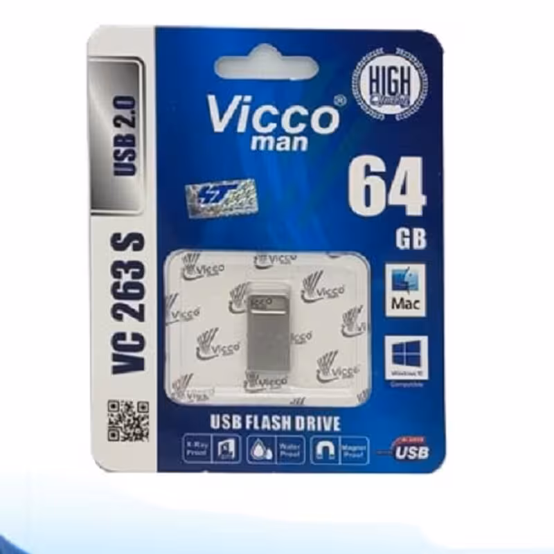فلش 64 گیگ vicco مدل VC263S گارانتی مادام العمر