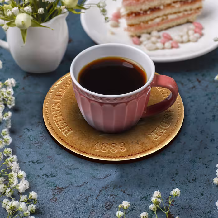 زیر لیوانی لوکسینو مدل کلکسیون سکه ها مجموعه 6 عددی