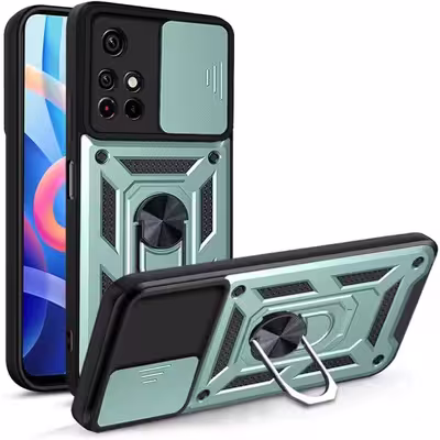 کاور کلاسیک مدل بتمنی کشویی کد KHO.301 مناسب برای گوشی موبایل سامسونگ GALAXY A32 5G به همراه پایه نگهدارنده