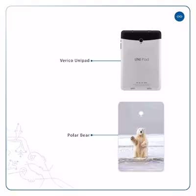 برچسب پوششی ماهوت مدل Polar bear مناسب برای تبلت وریکو Unipad