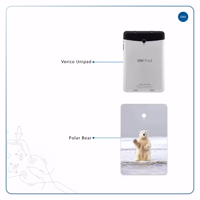 برچسب پوششی ماهوت مدل Polar bear مناسب برای تبلت وریکو Unipad