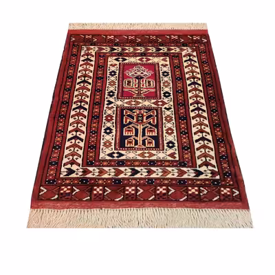 فرش دستباف زرع چارک طرح ترکمن مدل AA239 یک جفت