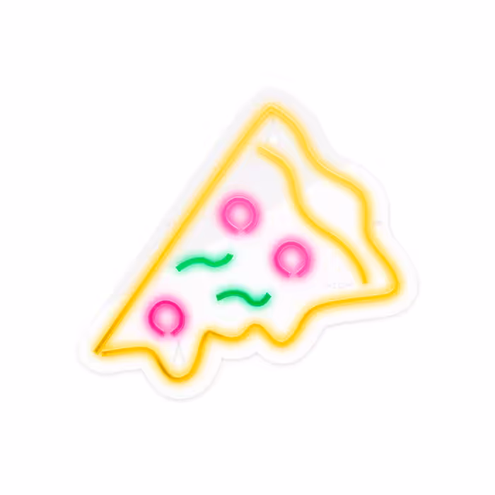 چراغ دیواری نئون دیزاین طرح Pizza-Slice_YL