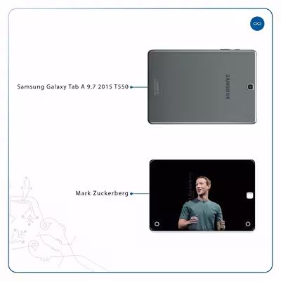 برچسب پوششی ماهوت مدل Mark Zuckerberg مناسب برای تبلت سامسونگ Galaxy Tab A 9.7 2015 T550
