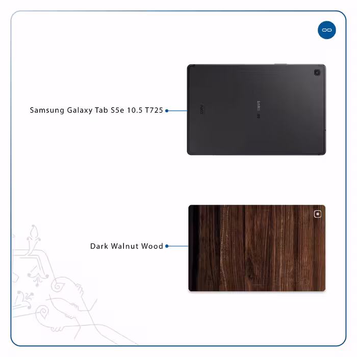 برچسب پوششی ماهوت مدل Dark Walnut Wood مناسب برای تبلت سامسونگ Galaxy Tab S5e 10.5 2019 T725