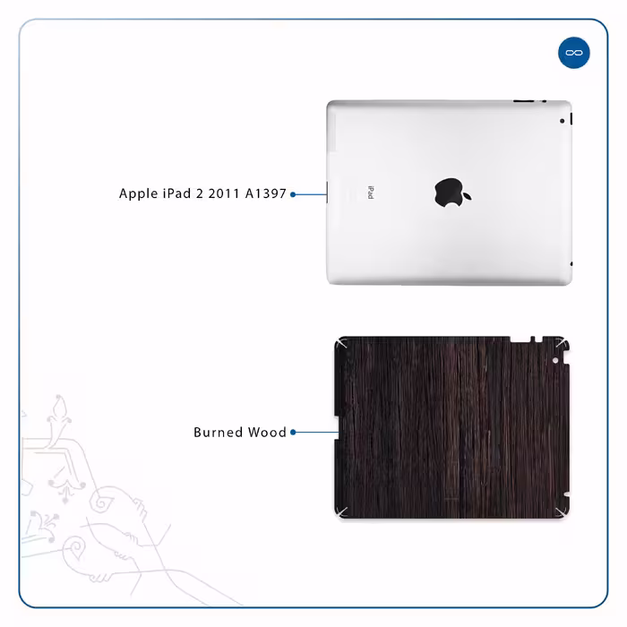 برچسب پوششی ماهوت مدل Burned Wood مناسب برای تبلت اپل iPad 2 2011 A1397