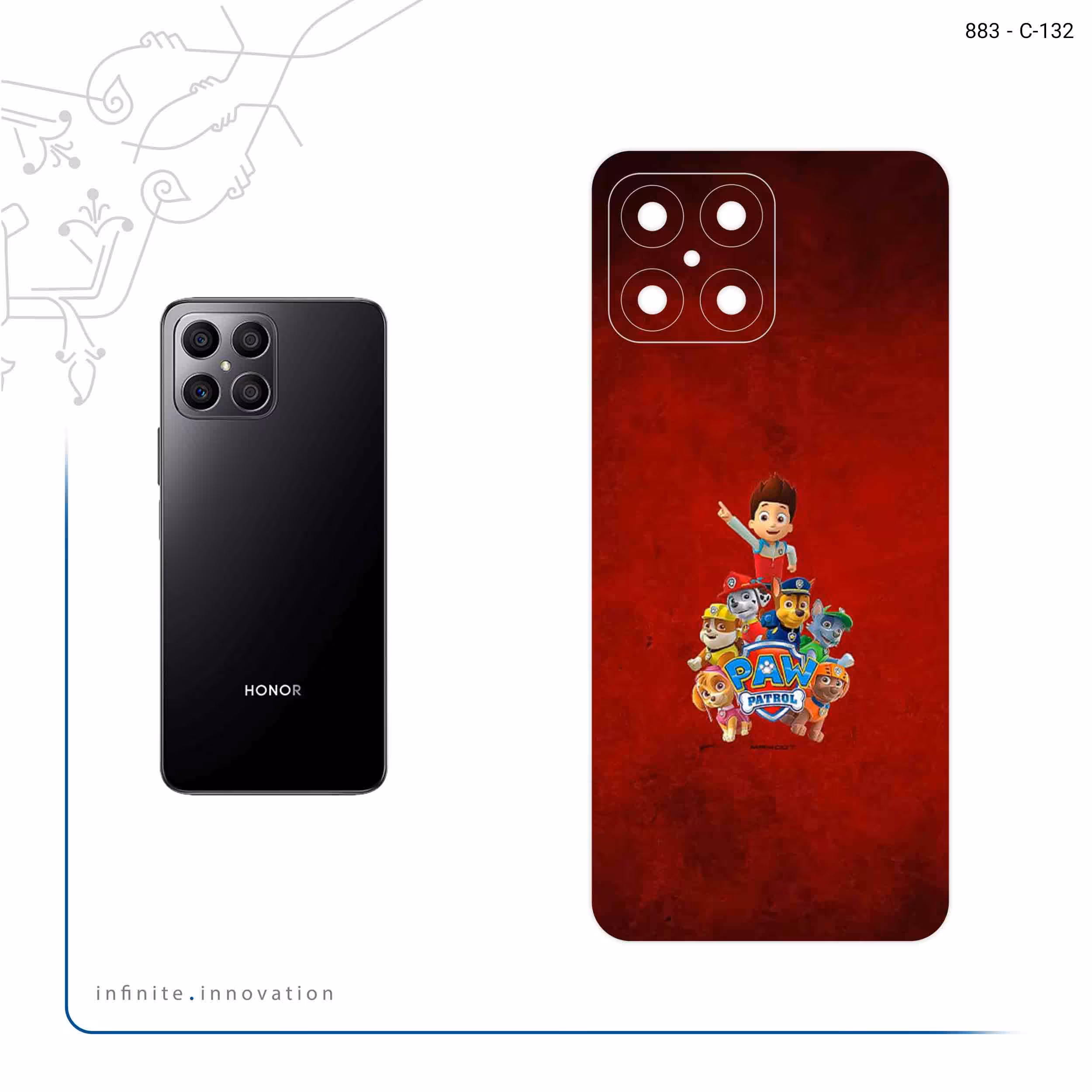 برچسب پوششی ماهوت مدل Paw Patrol مناسب برای گوشی موبایل آنر X8