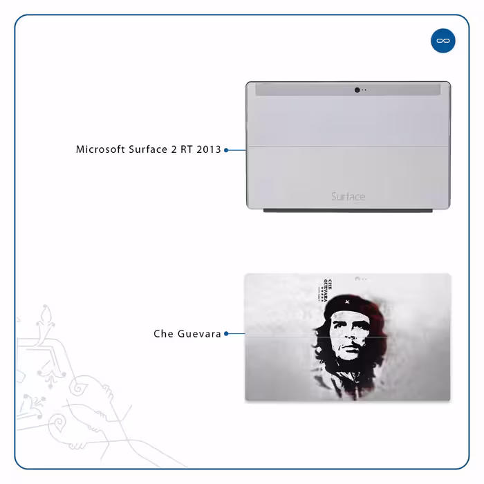 برچسب پوششی ماهوت مدل Che-Guevara مناسب برای تبلت مایکروسافت Surface 2 RT 2013