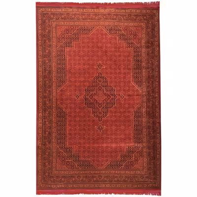 فرش ماشینی زمرد مشهد مدل کهنه نما زمینه لاکی