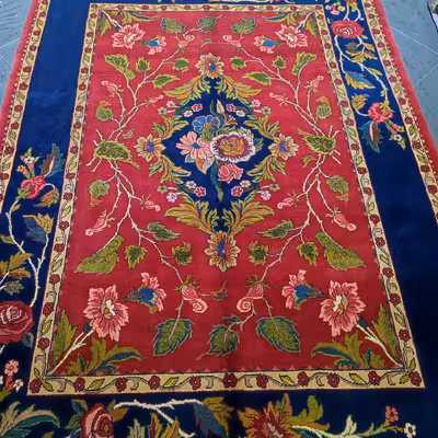 فرش دستبافت سه متری طرح گل رز کد AA398